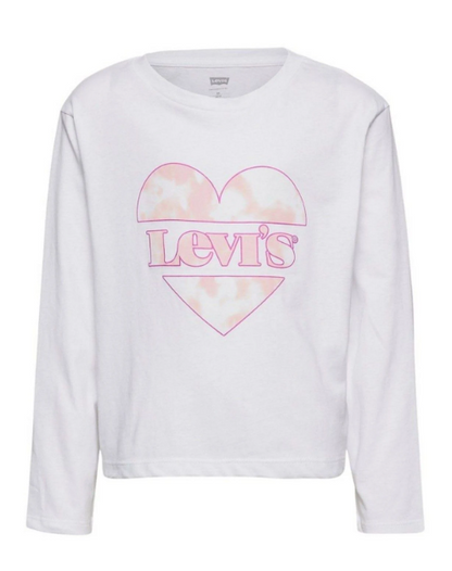 White and Pink Heart 13 to 15 Years-Levis Brands